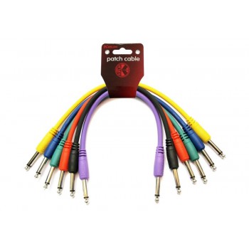 Pack 6 cables Patch 6,3 mono 6,3 mono. 15 cm. Kirlin