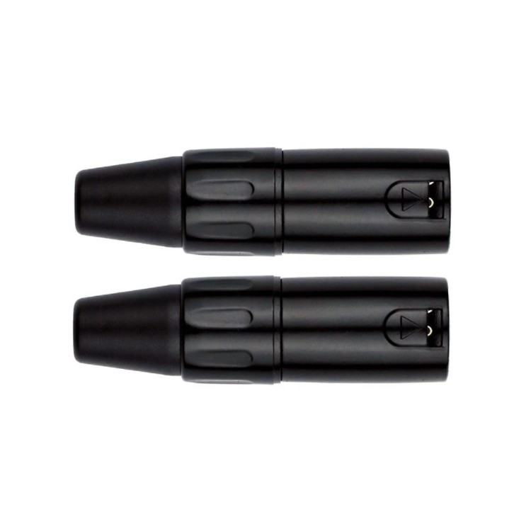 Conector XLR Macho Negro. Pack 2 unidades. Kirlin