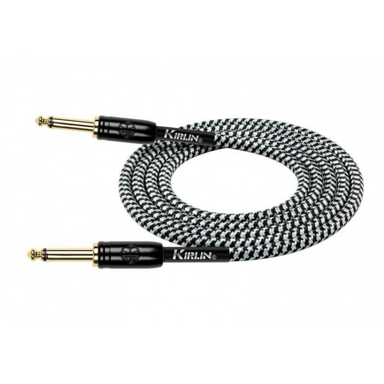 Cable 6,3 mono a 6,3 mono tela gris 6mts. Premium. Kirlin