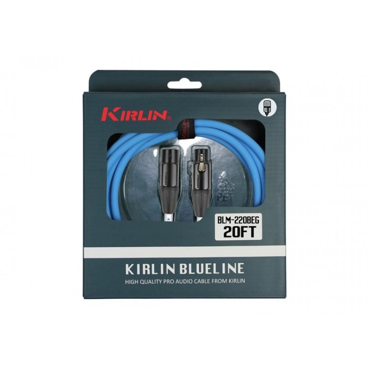 XLR Macho a XLR Hembra 3mts BLUE LINE. Kirlin